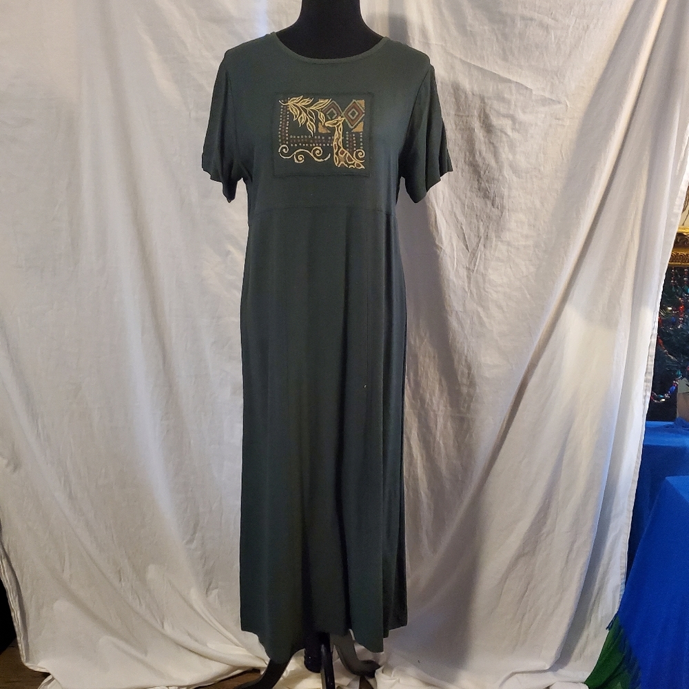 Vintage 90's Teddi Casual Art To Wear Midi Dress Large